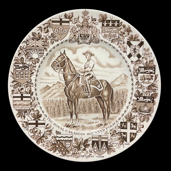 Vintage Wood & Sons Royal Canadian Mounted Police Collector Plate - Picture 1 of 2